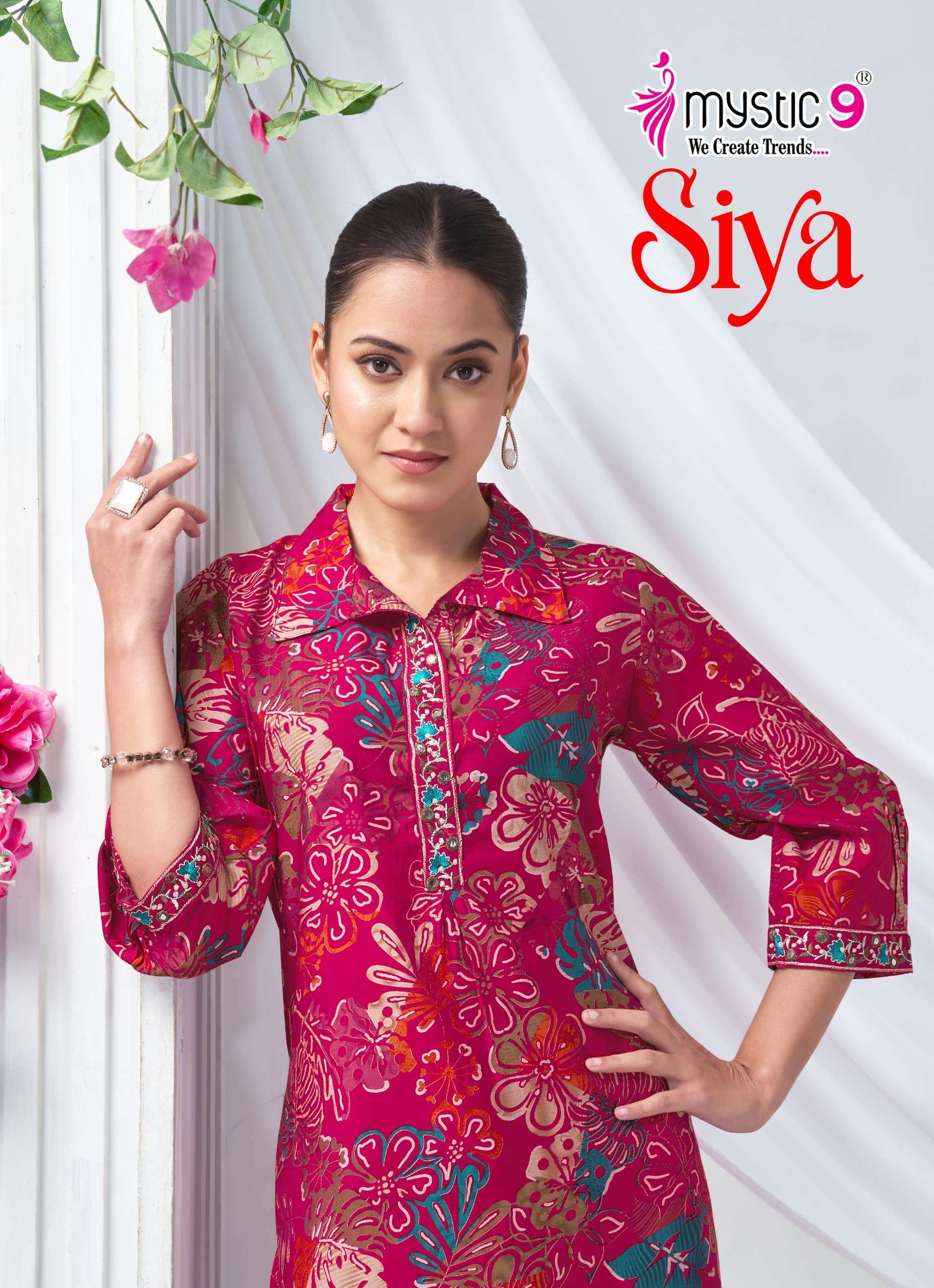 MYSTIC9 SIYA VOL-02 2001 TO 2010 SERIES PURE ROMAN SILK CO-ORD SET-00140