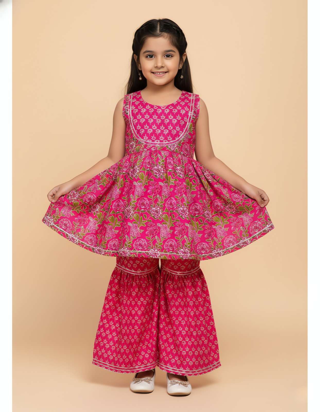 NEETI VOL-50 BY ASLIWHOLESALE COTTON PRINTED SHARARA KIDS WEAR DRESSES-00239