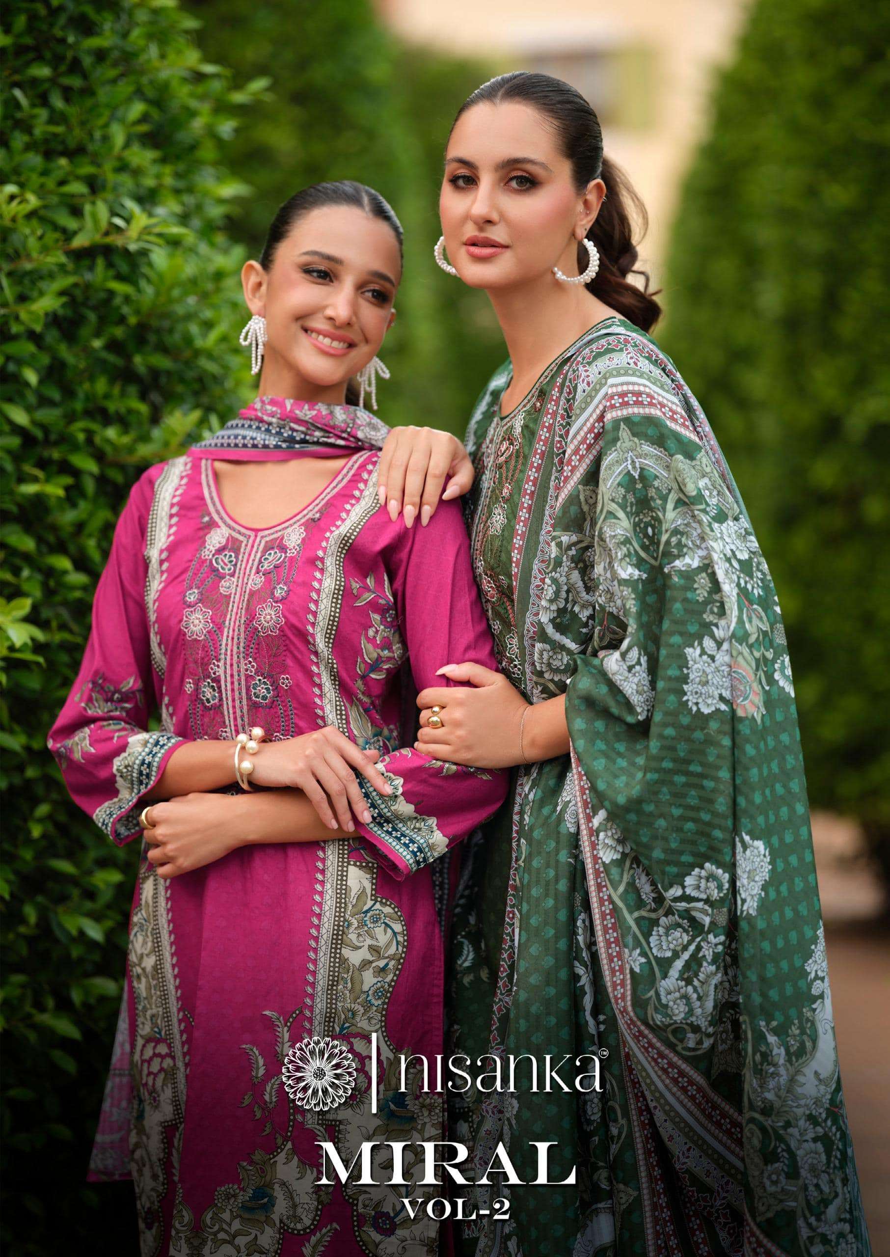 NISANKA MIRAL VOL-02 01 TO 06 SERIES PURE LAWN EMBROIDERY PAKISTANI DRESSES-00062