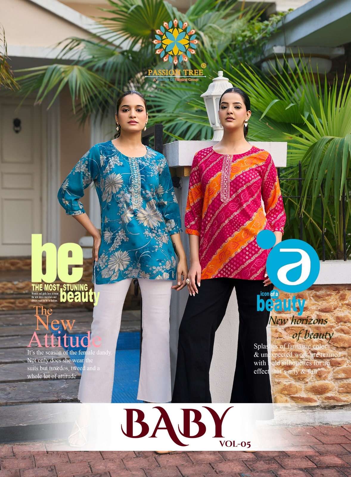 PASSION TREE BABY VOL-05 5001 TO 5010 SERIES PURE RAYON PRINTED TUNICS-00014