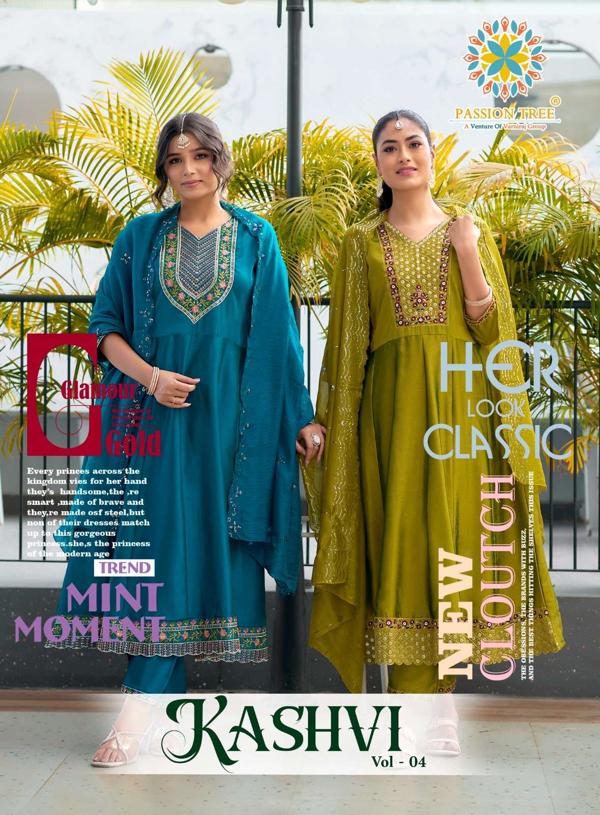 PASSION TREE KASHVI VOL-04 4001 TO 4008 SERIES VICHITRA SILK EMBROIDERY DRESSES-00014