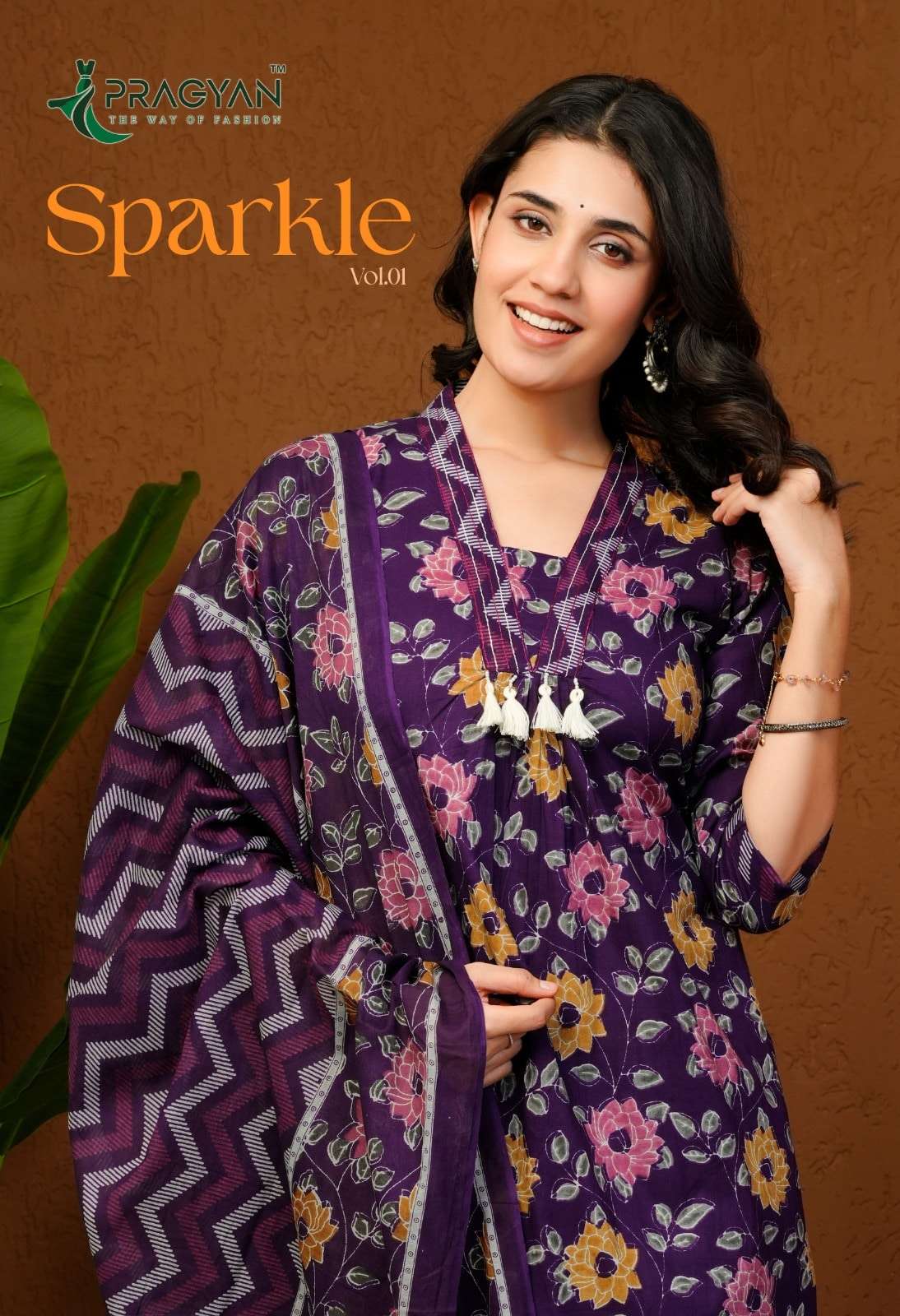 PRAGYAN SPARKEL VOL-01 1001 TO 1006 SERIES PURE COTTON CAMBRIC DRESSES-00140
