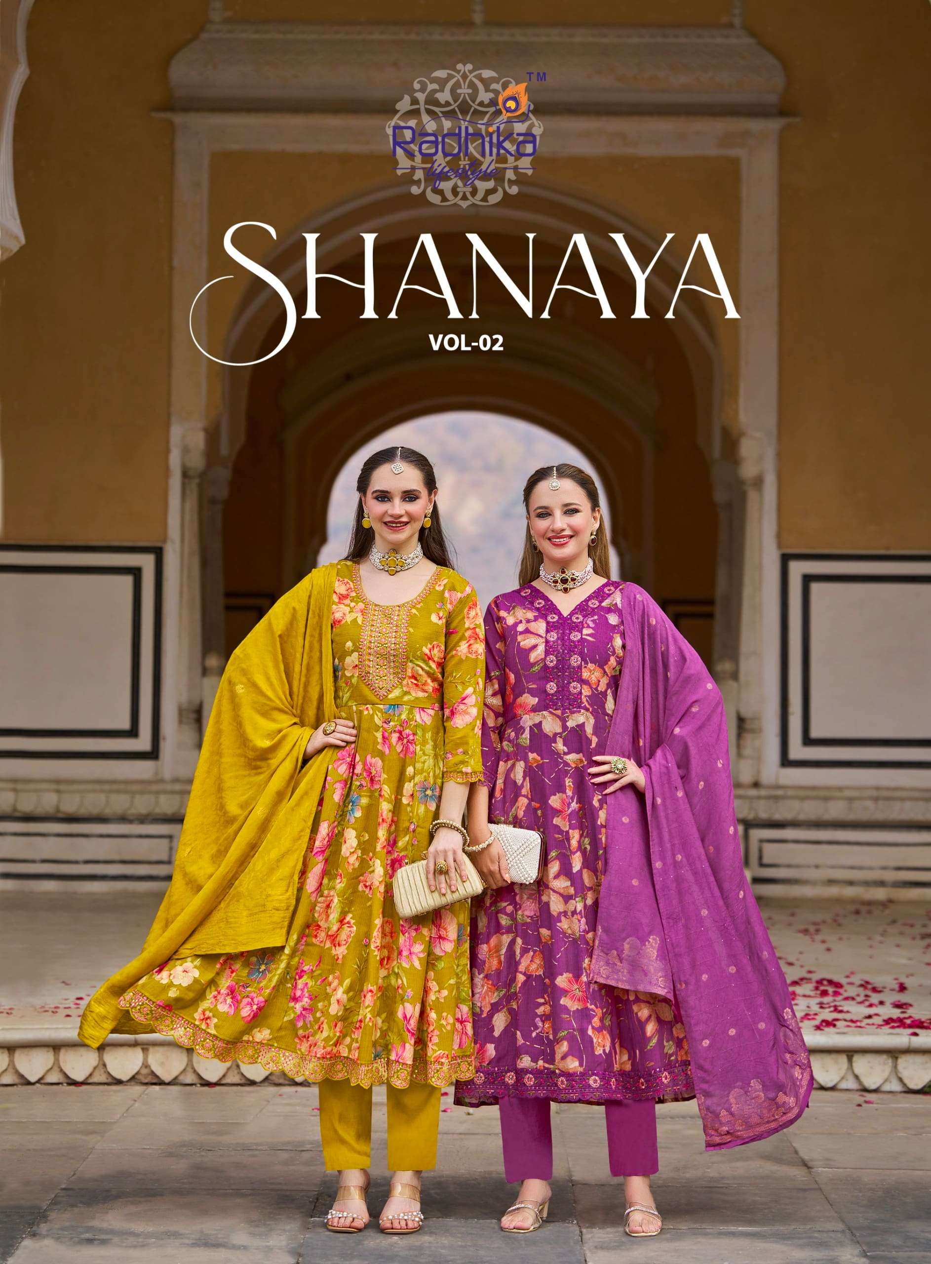 RADHIKA FASHION SHANAYA VOL-02 2001 TO 2006 SERIES PURE MILANO PRINTED DRESSES-00014