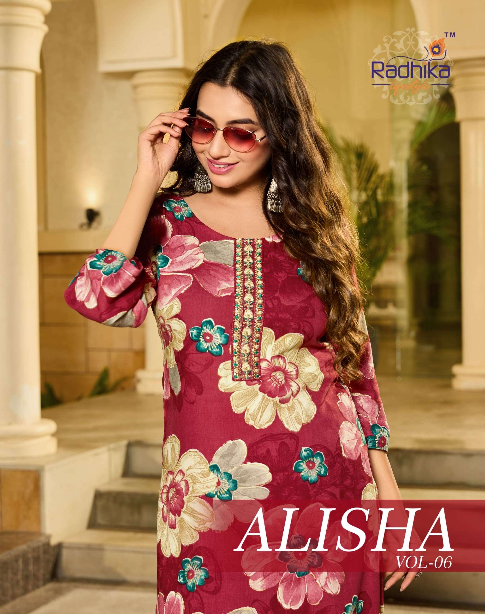 RADHIKA LIFESTYLE ALISHA VOL-06 PURE RAYON PRINTED DRESSES-00140