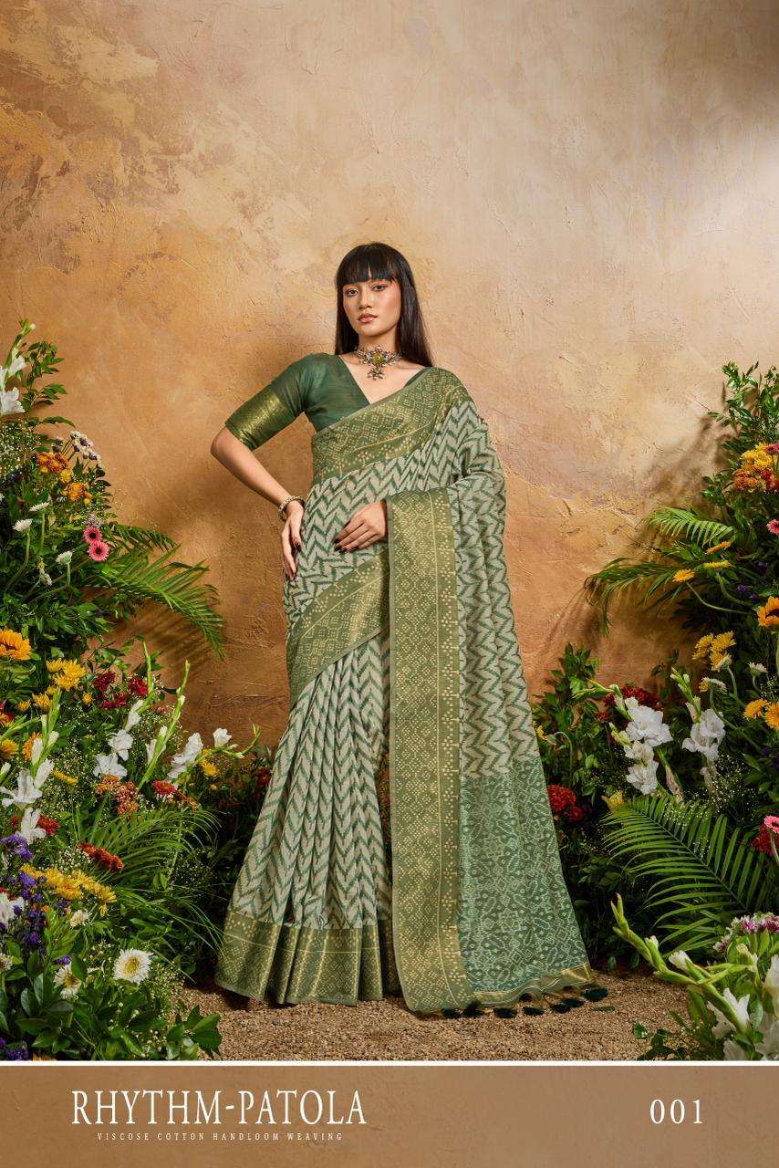 RAJTEX RHYTHM PATOLA 001 TO 004 SERIES COTTON SAREES-00137