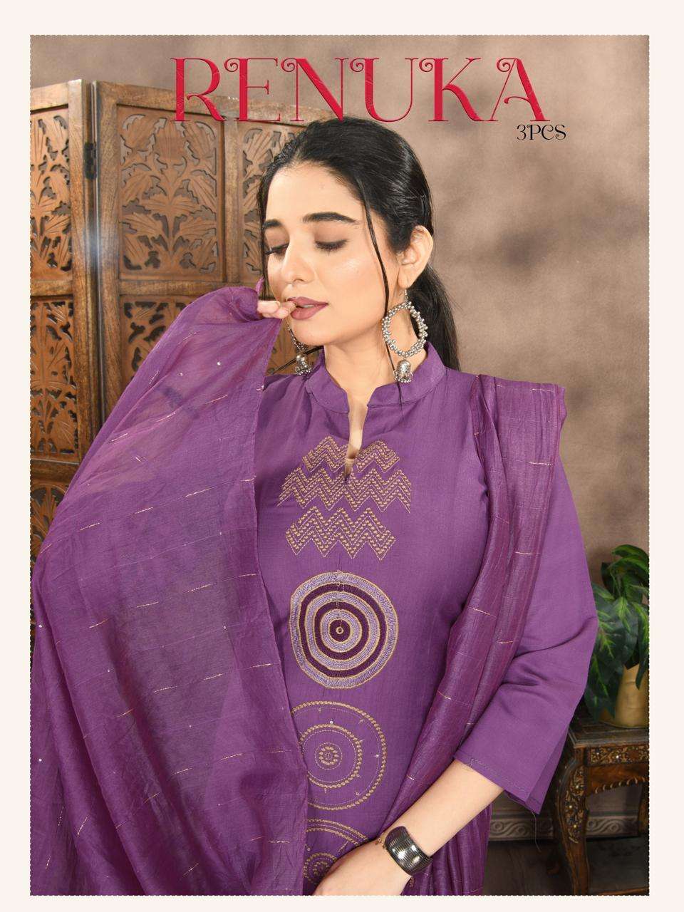 RENUKA VOL-2 BY ASLIWHOLESALE VERTICAN STRAIGHT CUT PUNJABI STITCHED SUITS-00320