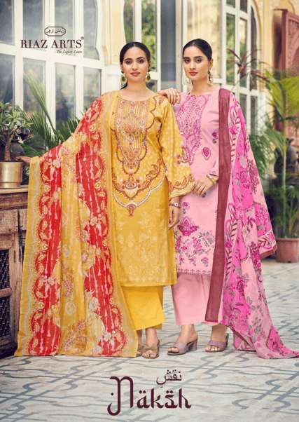 RIAZ ARTS NAKSH 2001 TO 2006 SERIES PURE COTTON EMBROIDERY PAKISTANI DRESSES-00011