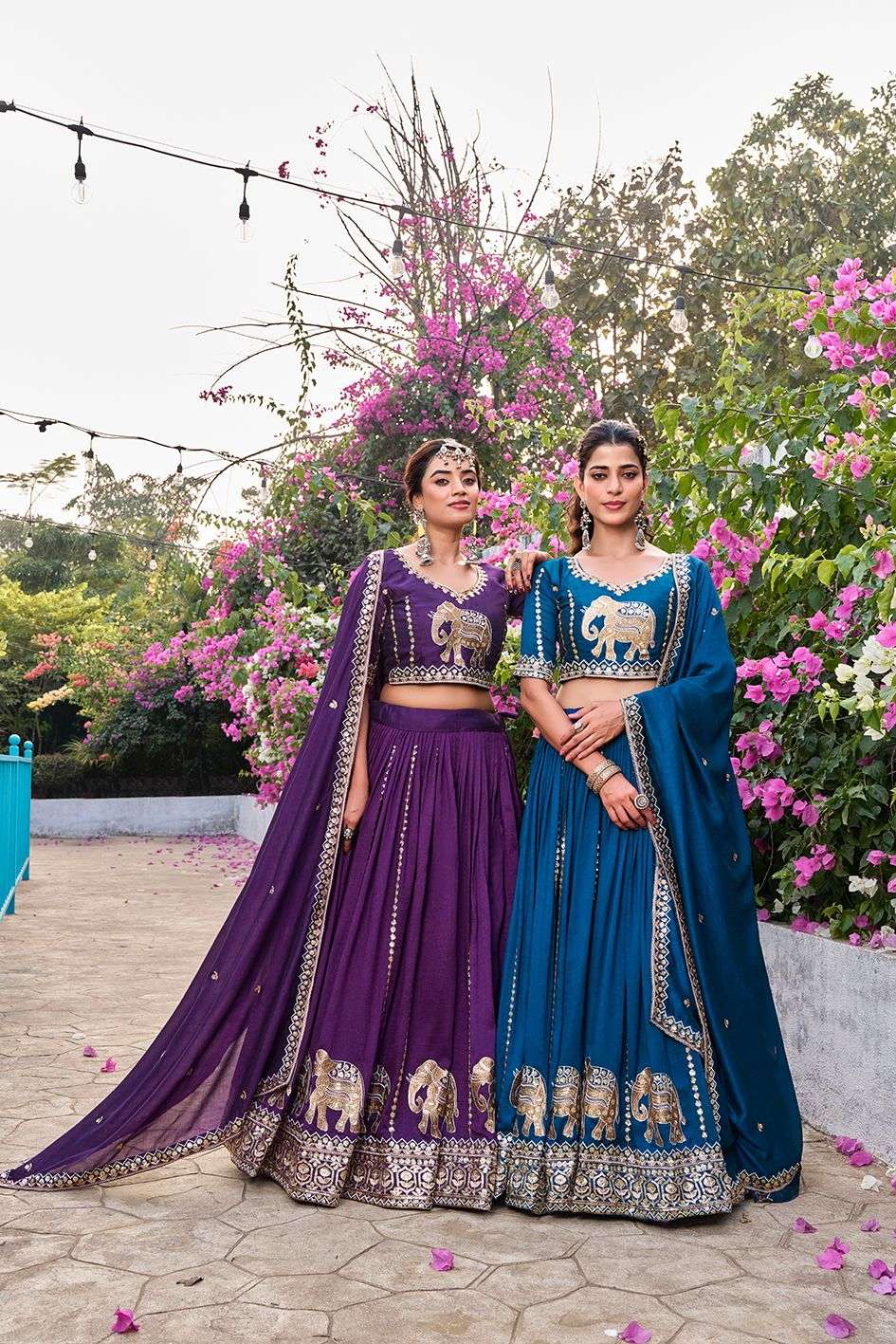 RM-165 BY ASLIWHOLESALE VICHITRA EMBROIDERY SEMI-STITCHED LEHENGAS-00236