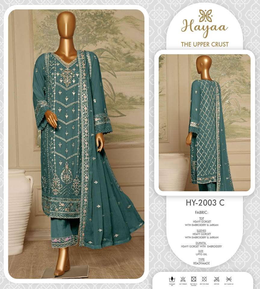 SAFA CREATION HAYA-2003 GEORGETTE EMBROIDERY PAKISTANI DRESSES-00203
