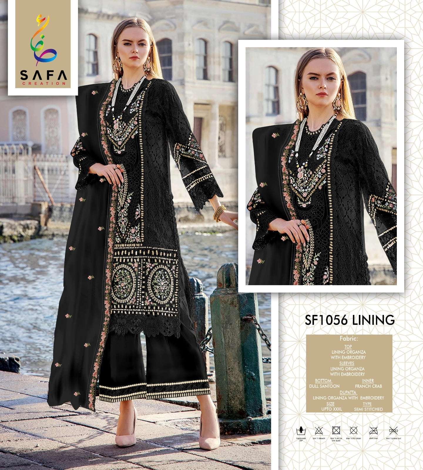 SAFA CREATION SFPK-1056 PURE ORGANZA EMBROIDERY PAKISTANI DRESSES-00203