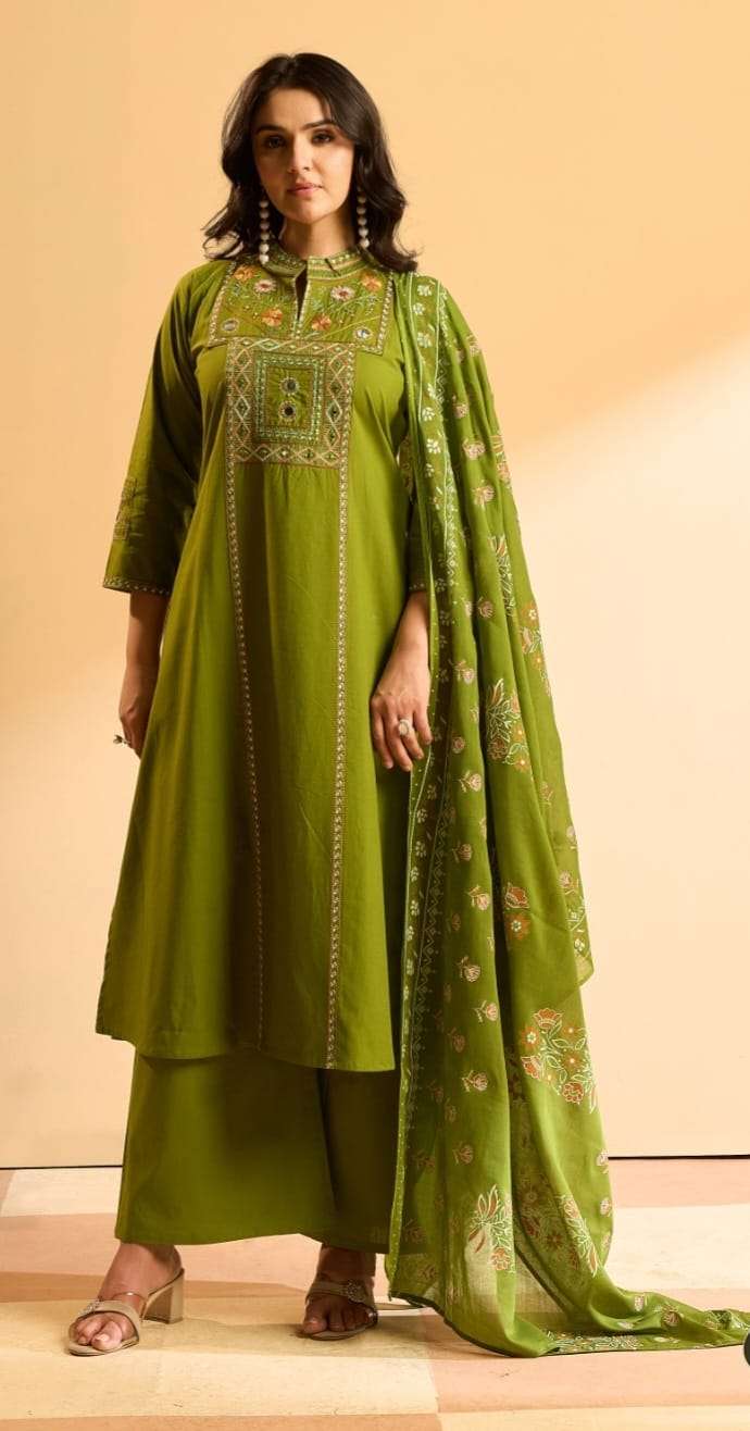 SAVYA VOL-23 BY ASLIWHOLESALE COTTON DHABU STITCHED SUIT SET-00014