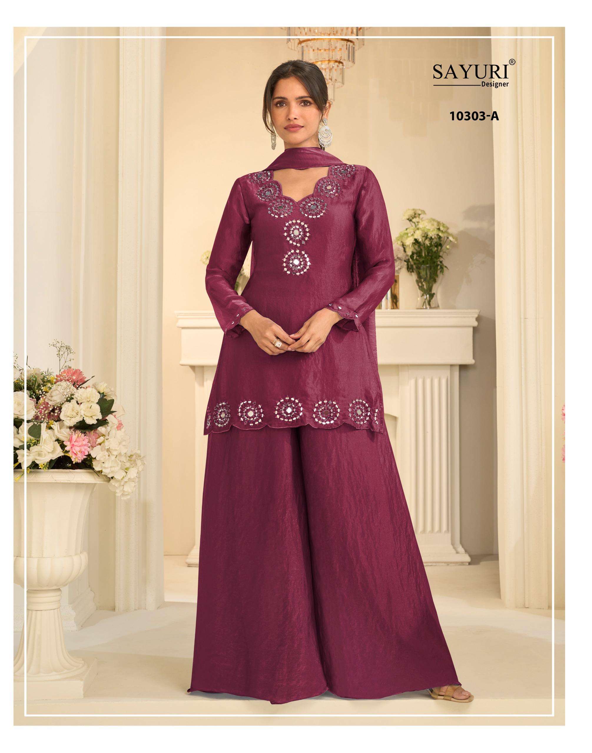 SAYURI MIRROR 10303 TO B SERIES PURE SILK EMBROIDERY DRESSES-00150