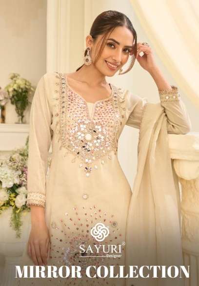 SAYURI MIRROR 10312 A TO C SERIES PURE SIMMER SILK EMBROIDERY DRESSES-00150