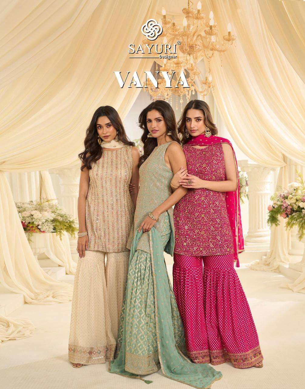SAYURI VANYA 10221 TO 10223 SERIES GEORGETTE EMBROIDERY DRESSES-00150