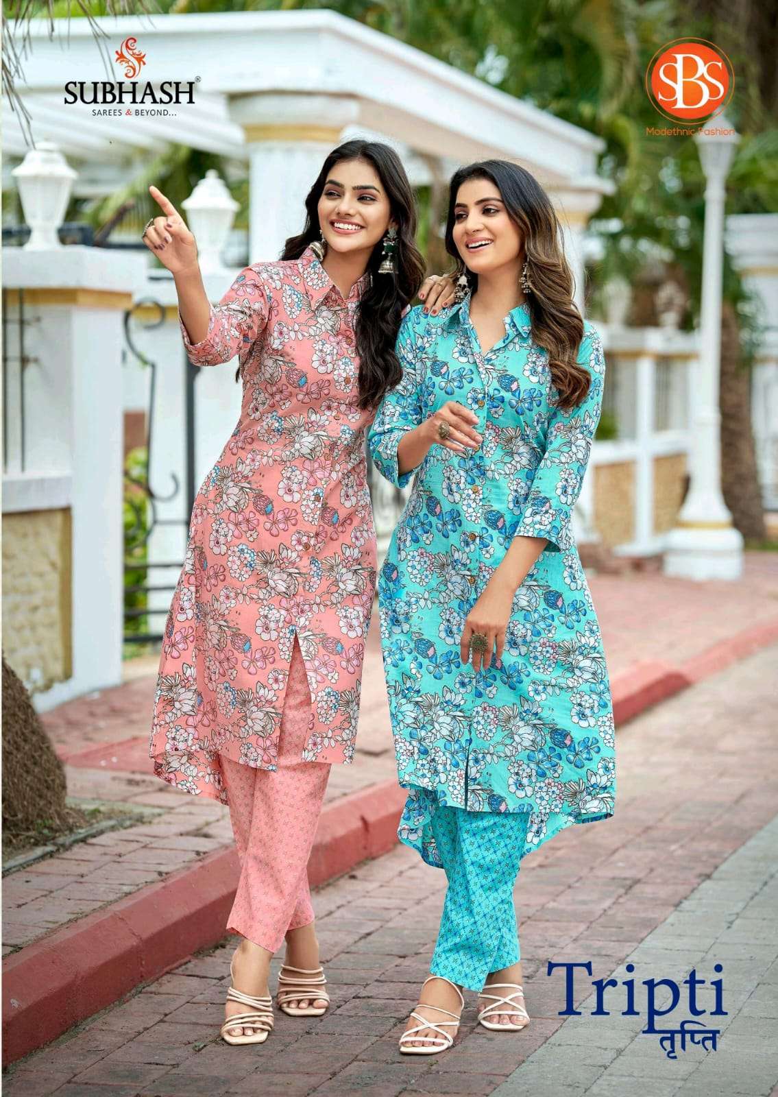 SBS FASHION TRIPTI 6401 TO 6408 SERIES PURE COTTON PRINTED DRESSES-00014