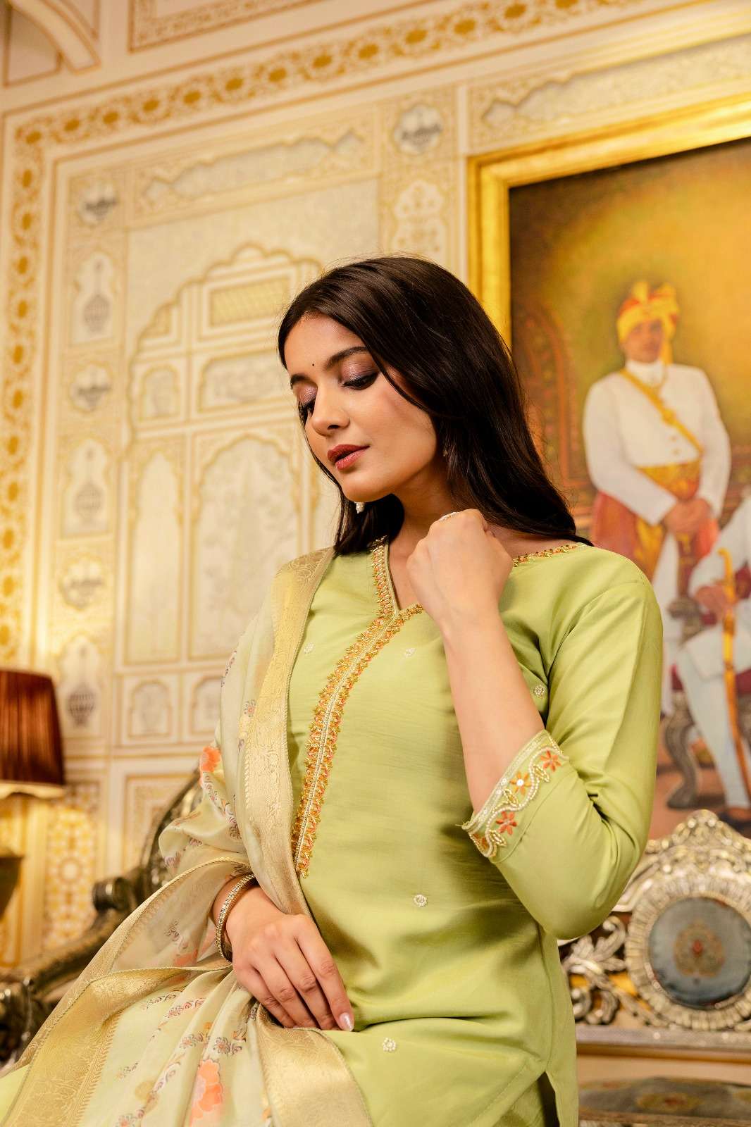 SC29 BY ASLIWHOLESALE VISCOSE SIMER SILK EMBROIDERY DRESSES - 00264
