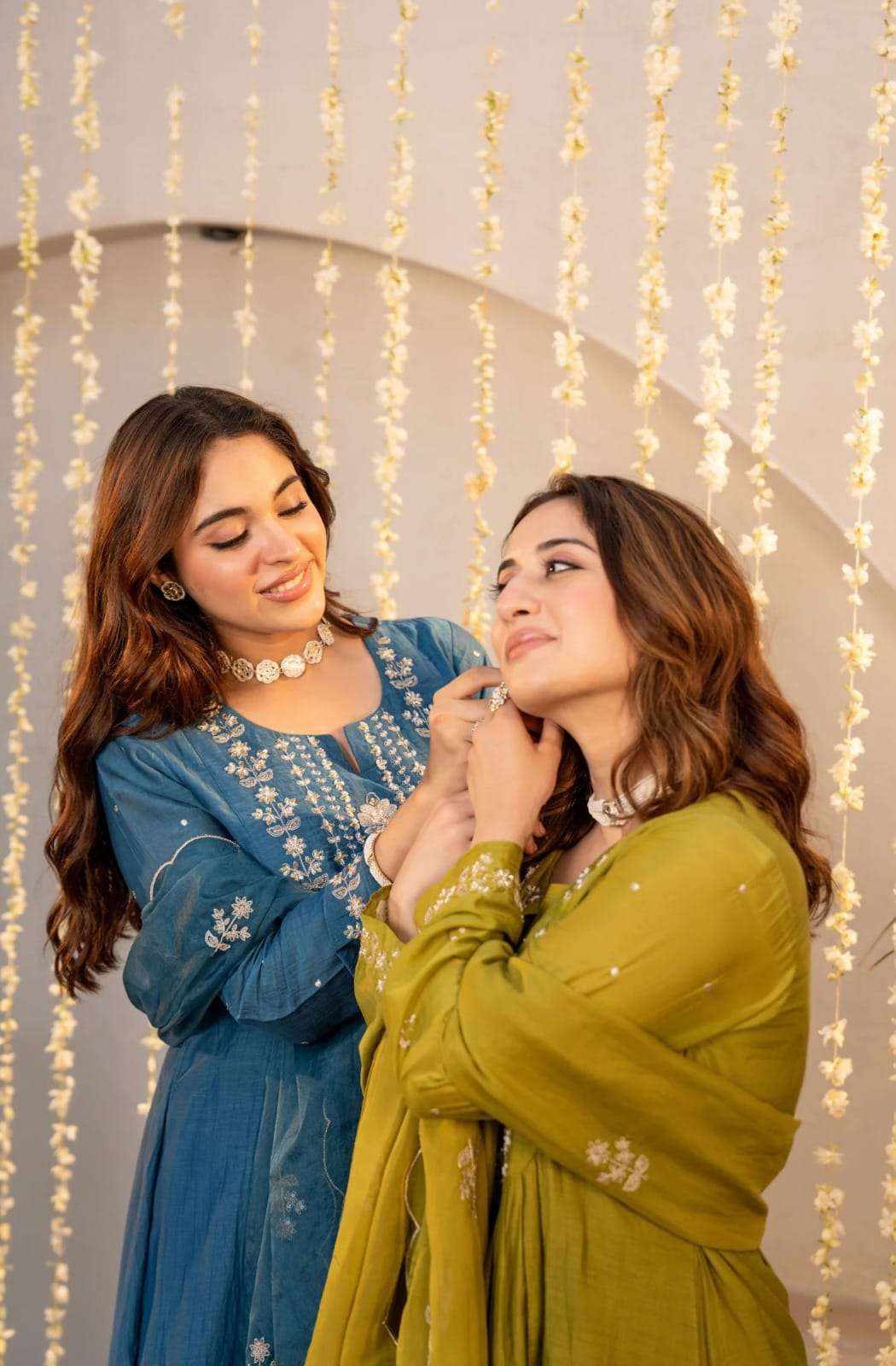 SC658 BY ASLIWHOLESALE VISCOSE CHANDERI EMRBOIDERY STITCHED DRESSES-00264