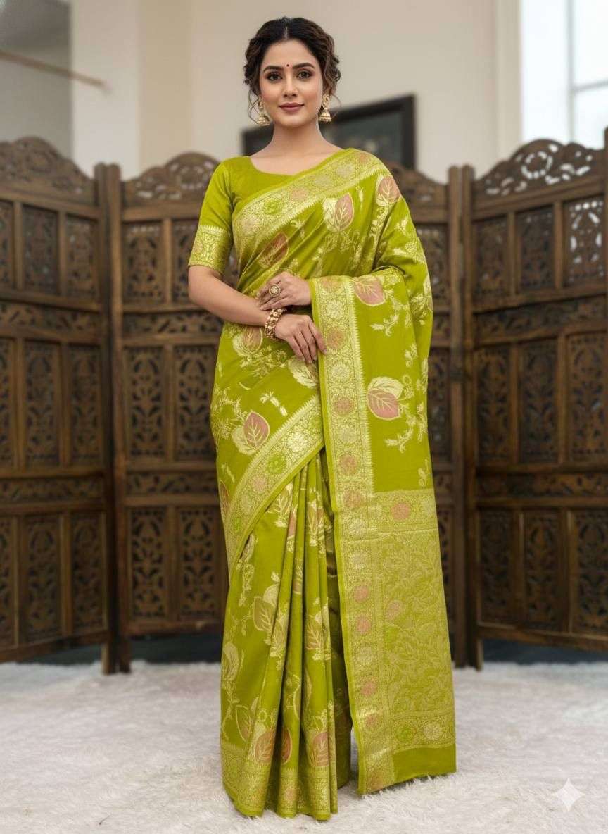 SF-963 BY ASLIWHOLESALE DOLA SILK PRINTED EMBROIDERY SAREES-00314