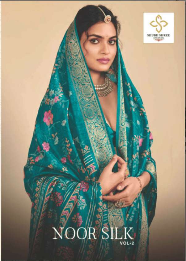 SHUBH SHREE CREATION NOOR SILK VOL-2 2001 TO 2006 SERIES HANDLOOM SILK PRINTED SAREES-00025