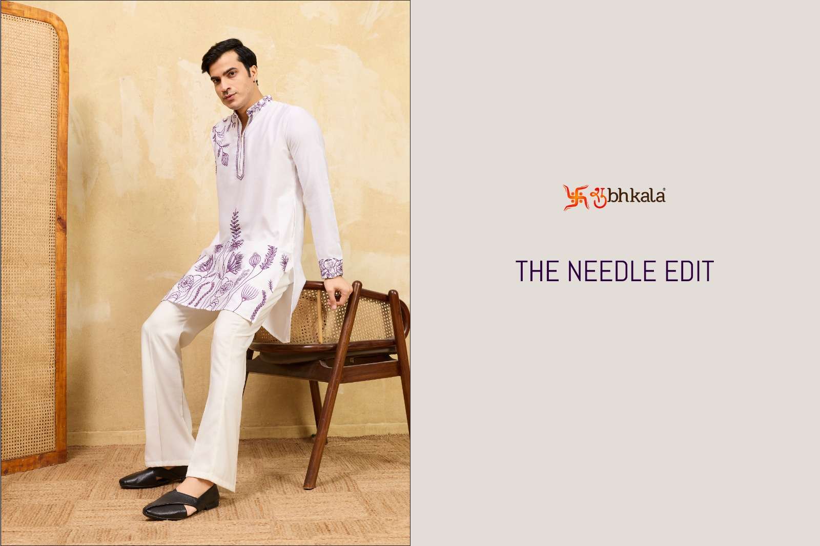 SHUBHKALA THE NEEDLE EDIT 21101 TO 21109 SERIES KHADI SILK PRINTED MEN KURTA-00278