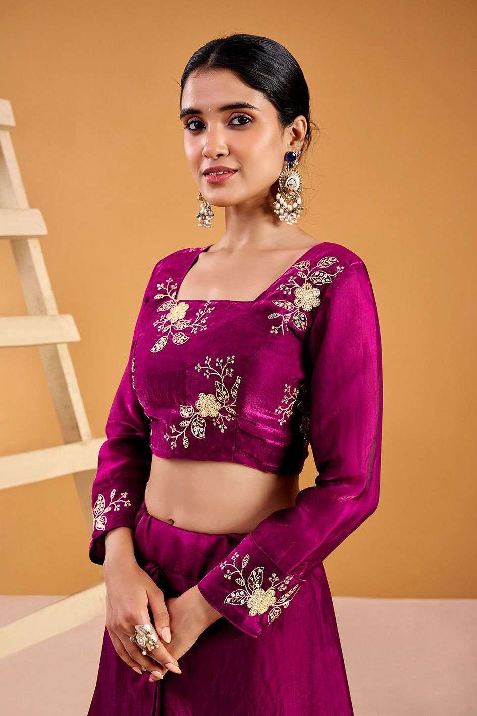 TD-6113 BY ASLIWHOLESALE HEAVY FENDY SATIN EMBROIDERY LEHENGAS - 00235