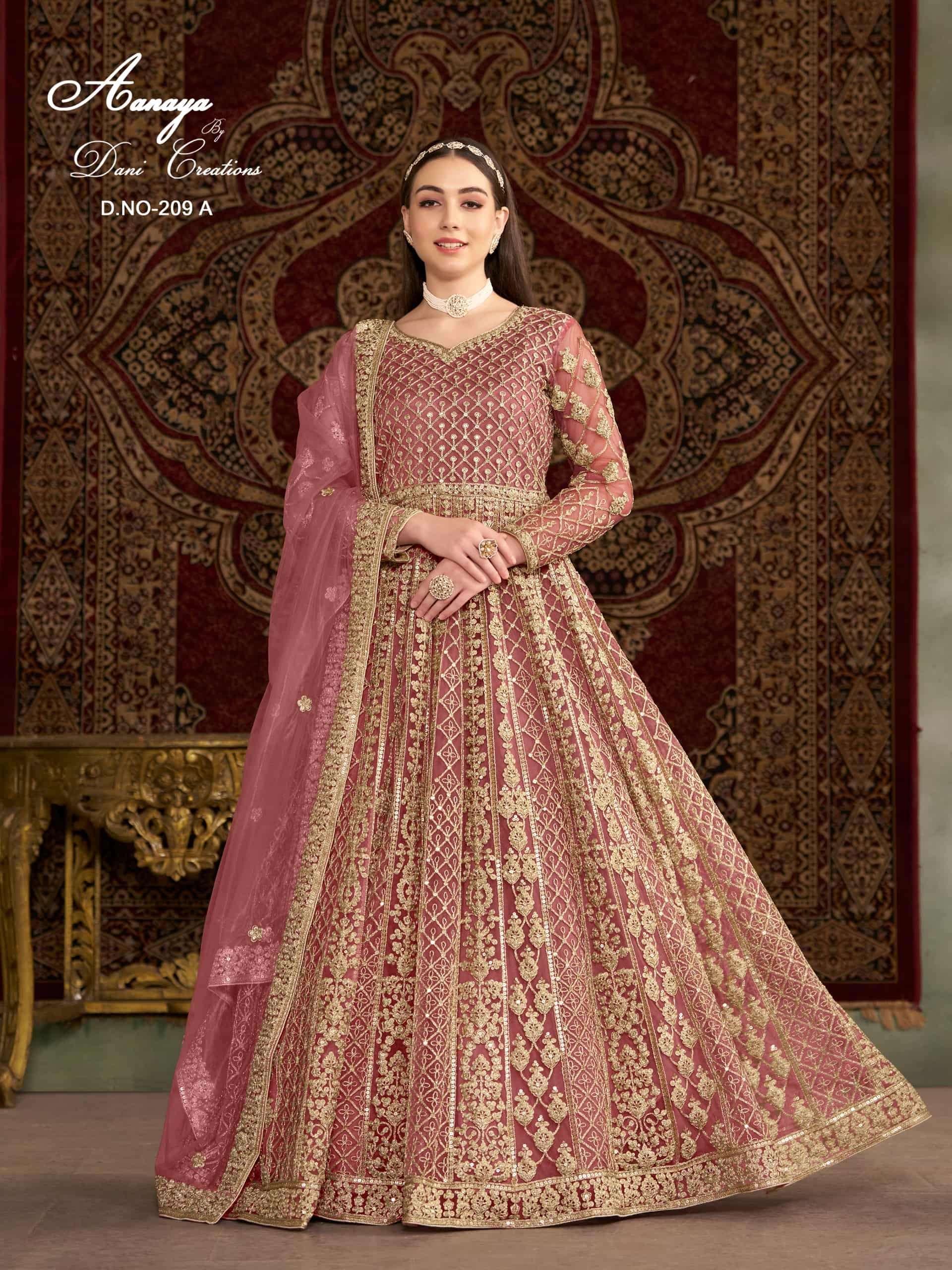 TWISHA AANAYA VOL-209 A TO D SERIES NET EMBROIDERY GOWNS-00274