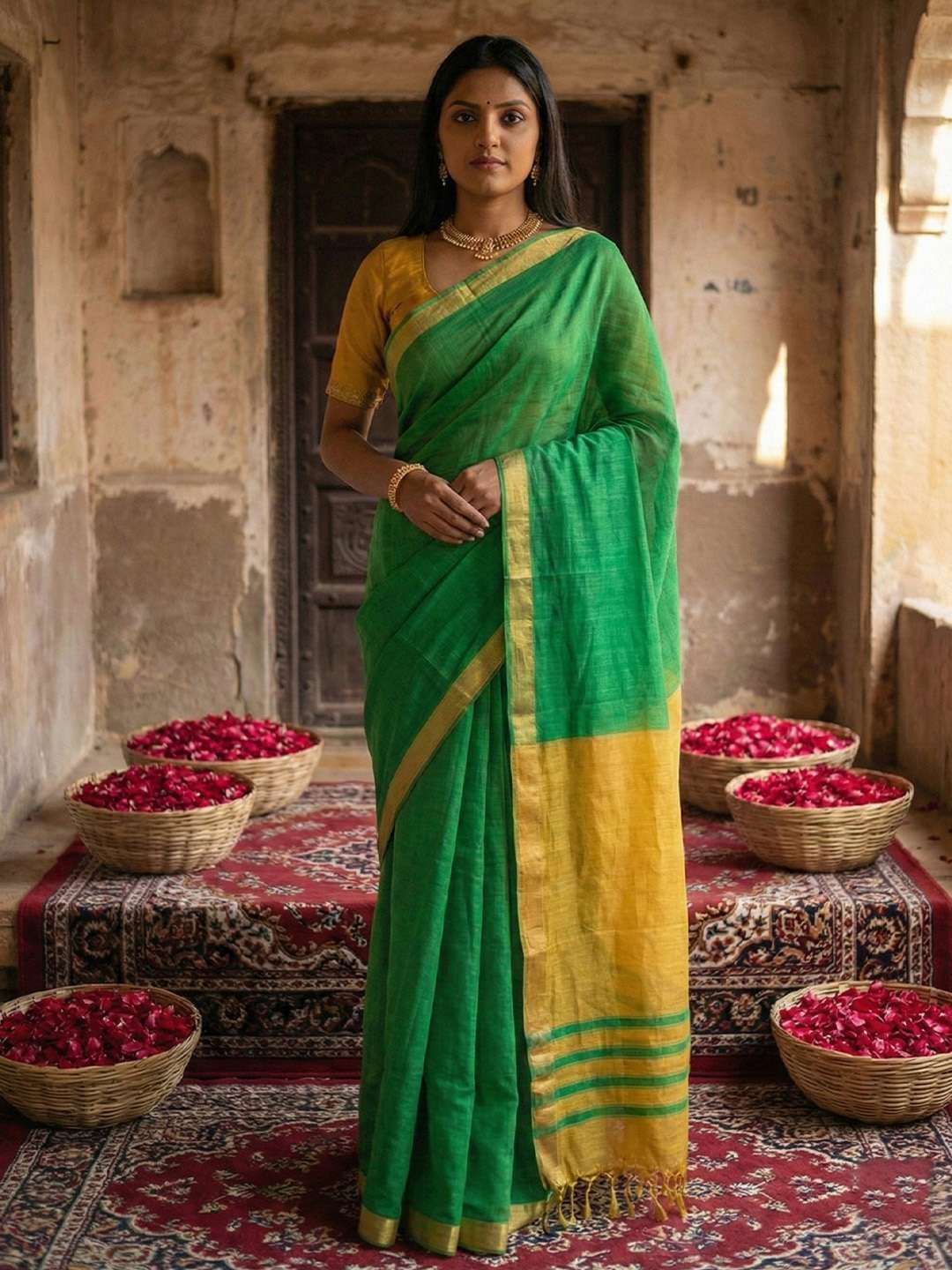 VARNDA COTTON BY ASLIWHOLESALE COTTON PRINTED SAREES-00281