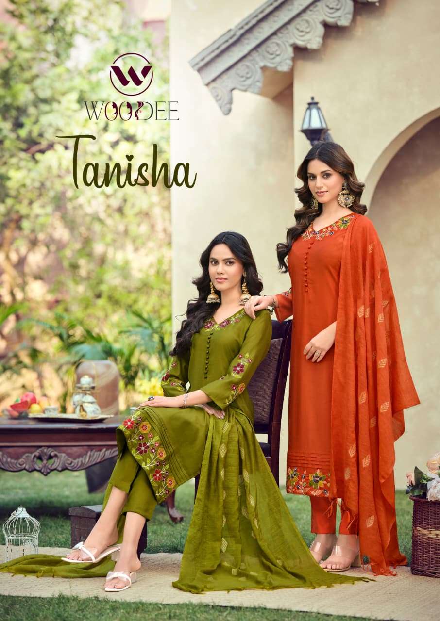 WOODEE TANISHA 1001 TO 1006 SERIES PURE VISCOSE DRESSES-00014