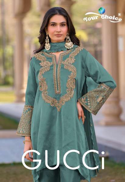 YOURCHOICE GUCCI 1001 TO 1004 SERIES PURE SILK EMBROIDERY DRESSES-00028