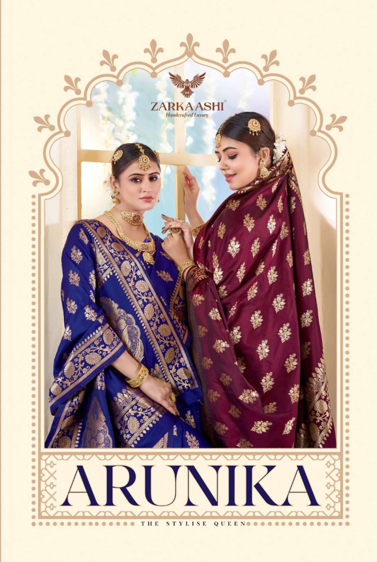 ZARKAASHI ARUNIKA  103-A TO 103-F SERIES PURE BANARASI SILK WEAVING SAREES-00137