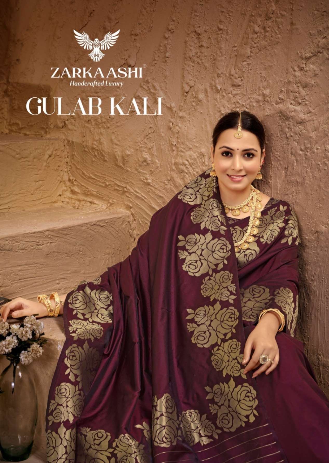 ZARKAASHI GULAB KALI 187-A TO 187-D SERIES PURE BANARASI SILK SAREES-00137