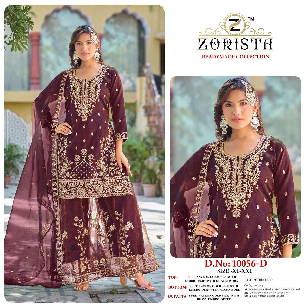 ZORISTA 10056 A TO D SERIES RAYON EMBROIDERY PAKISTANI DRESSES-00201