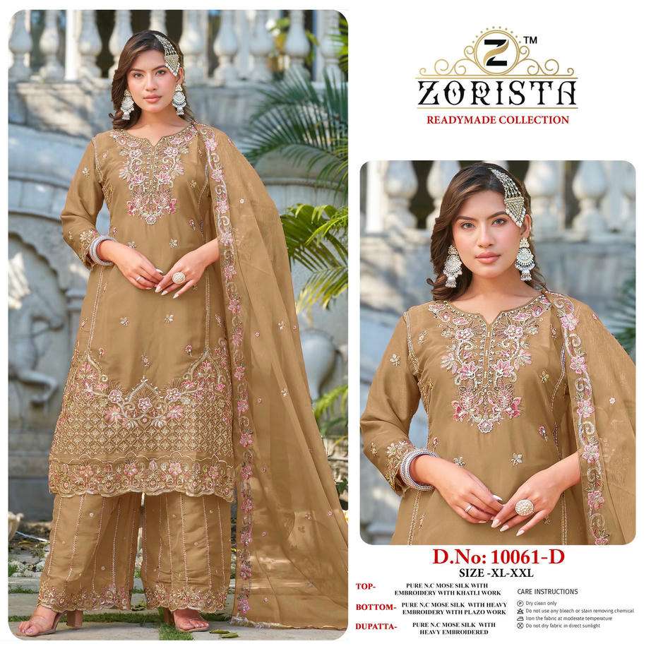 ZORISTA 10061 A TO D SERIES COS MOS EMBROIDERY PAKSITANI SUIT SET-00201