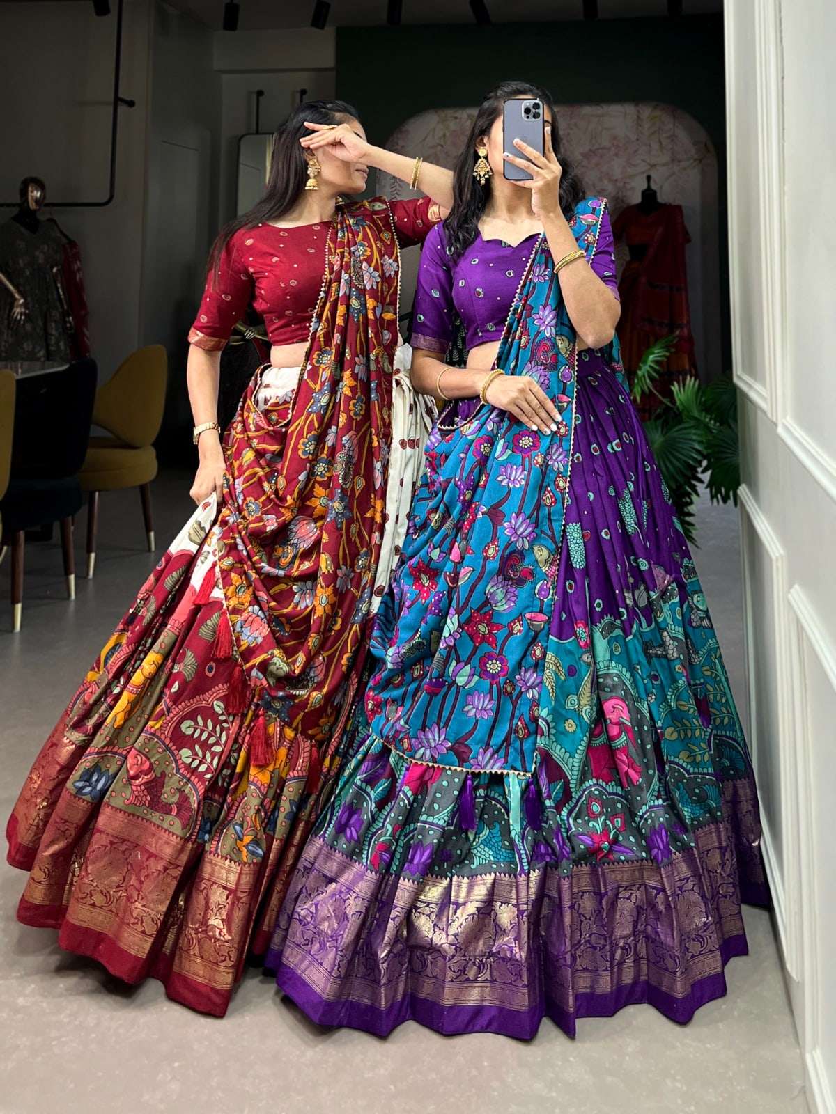 1219 COLOUR BY ASLIWHOLESALE DESIGNER PURE SILK LEHENGAS-00195