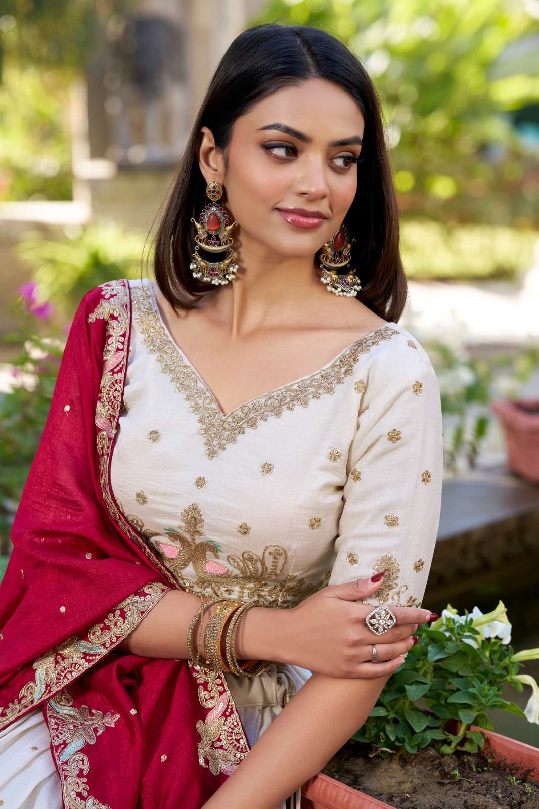 1411 COLOUR BY ASLIWHOLESALE DESIGNER PURE VICHITRA SILK LEHENGA-00195