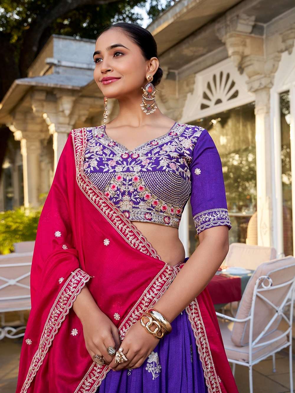 1414 COLOUR BY ASLIWHOELSALE DESIGNER PURE VICHITRA SILK LEHENGA-00195