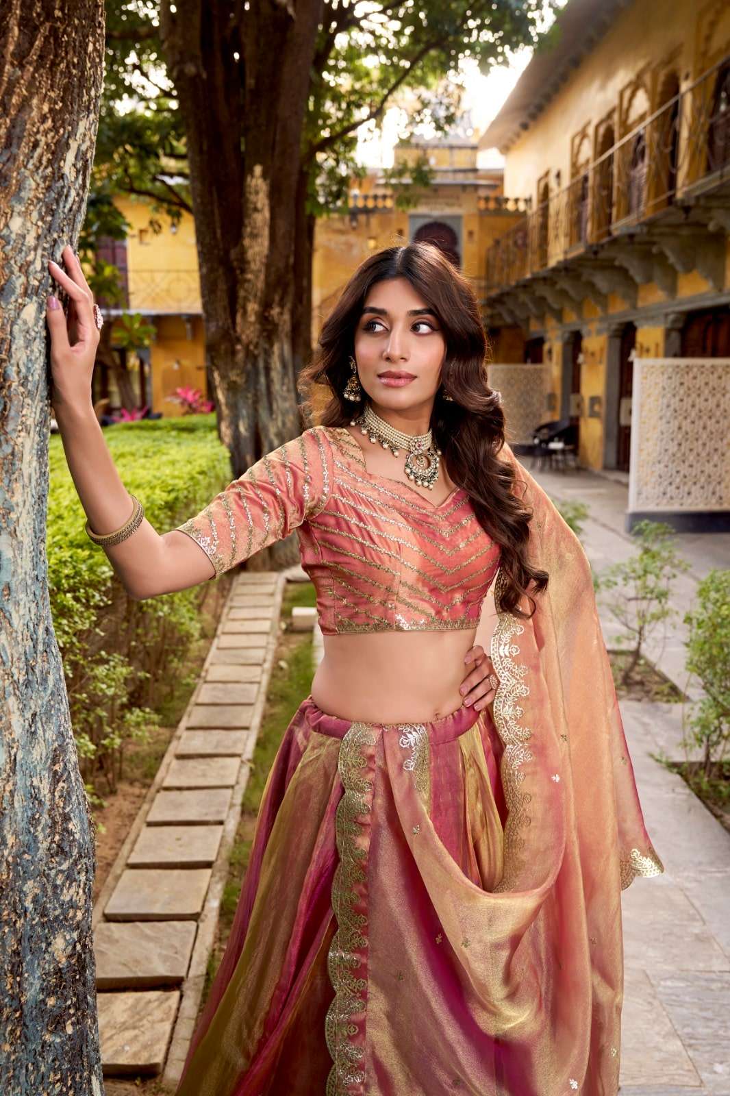 1454 COLOUR BY ASLIWHOLESALE DESIGNER PURE SILK LEHENGA-00195