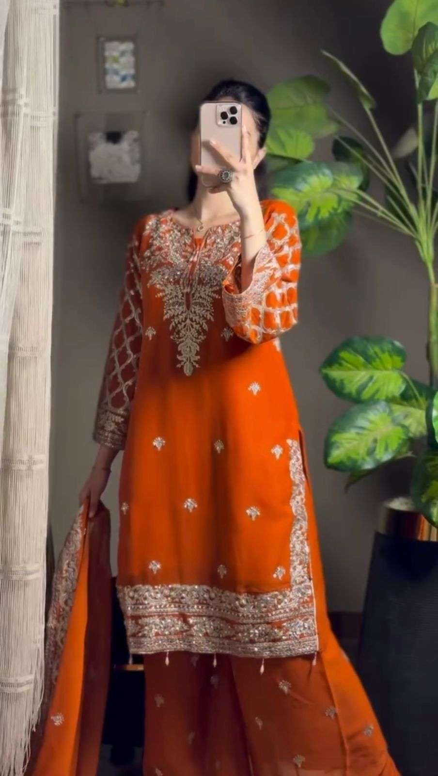 1591 HIT COLOUR BY ASLIWHOLESALE FAUX GEORGETTE THREAD WITH SEQUNCE DRESSES-00241