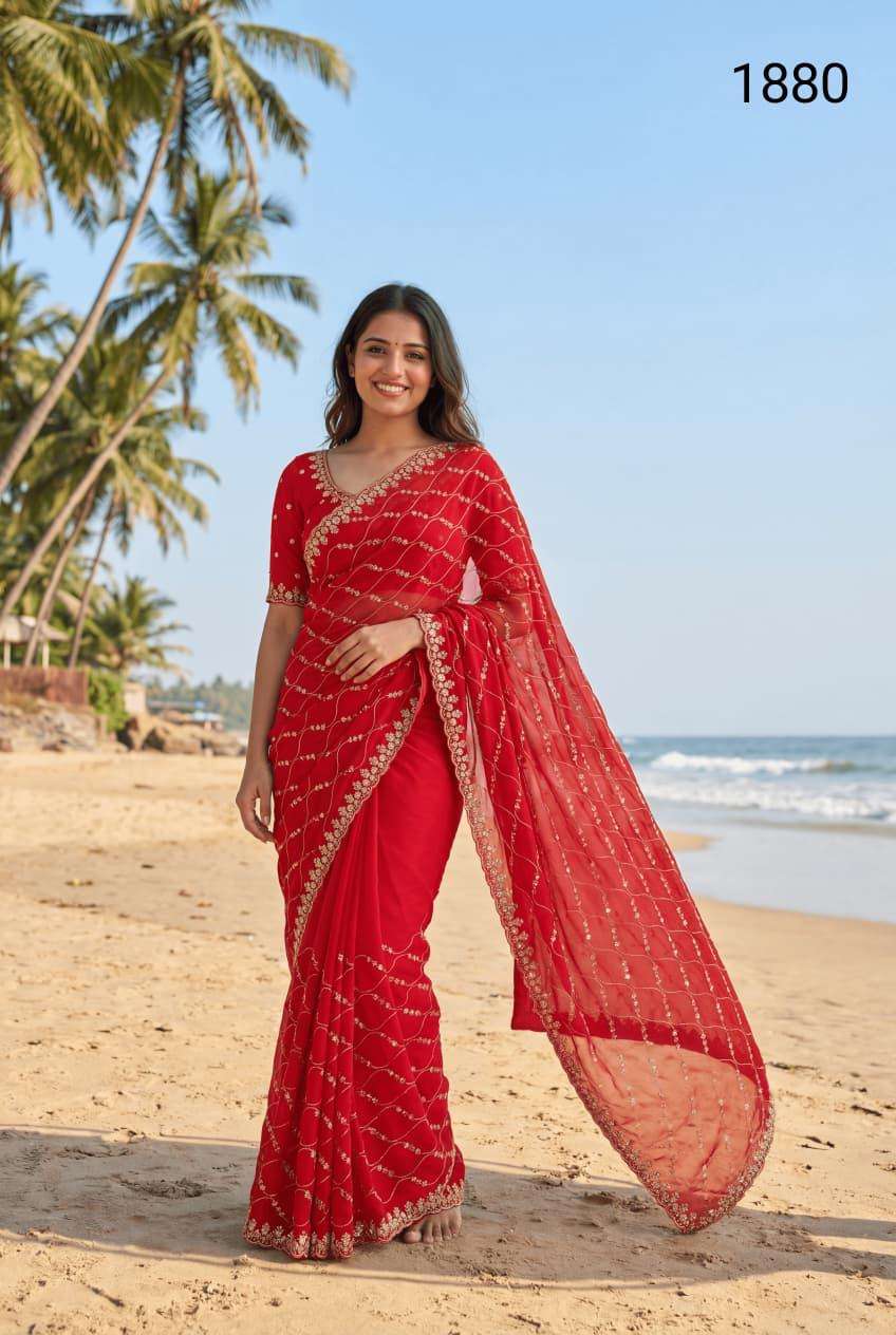 1880 COLOUR BY ASLIWHOLESALE FENDY SILK SEQUENCE SAREES-00103