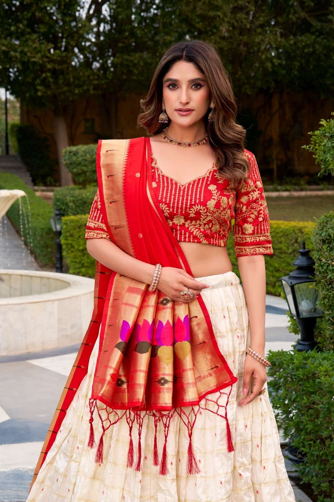 2020 COLOUR BY ASLIWHOLESALE DESIGNER PURE SILK PAITHANI LEHENGA-00195