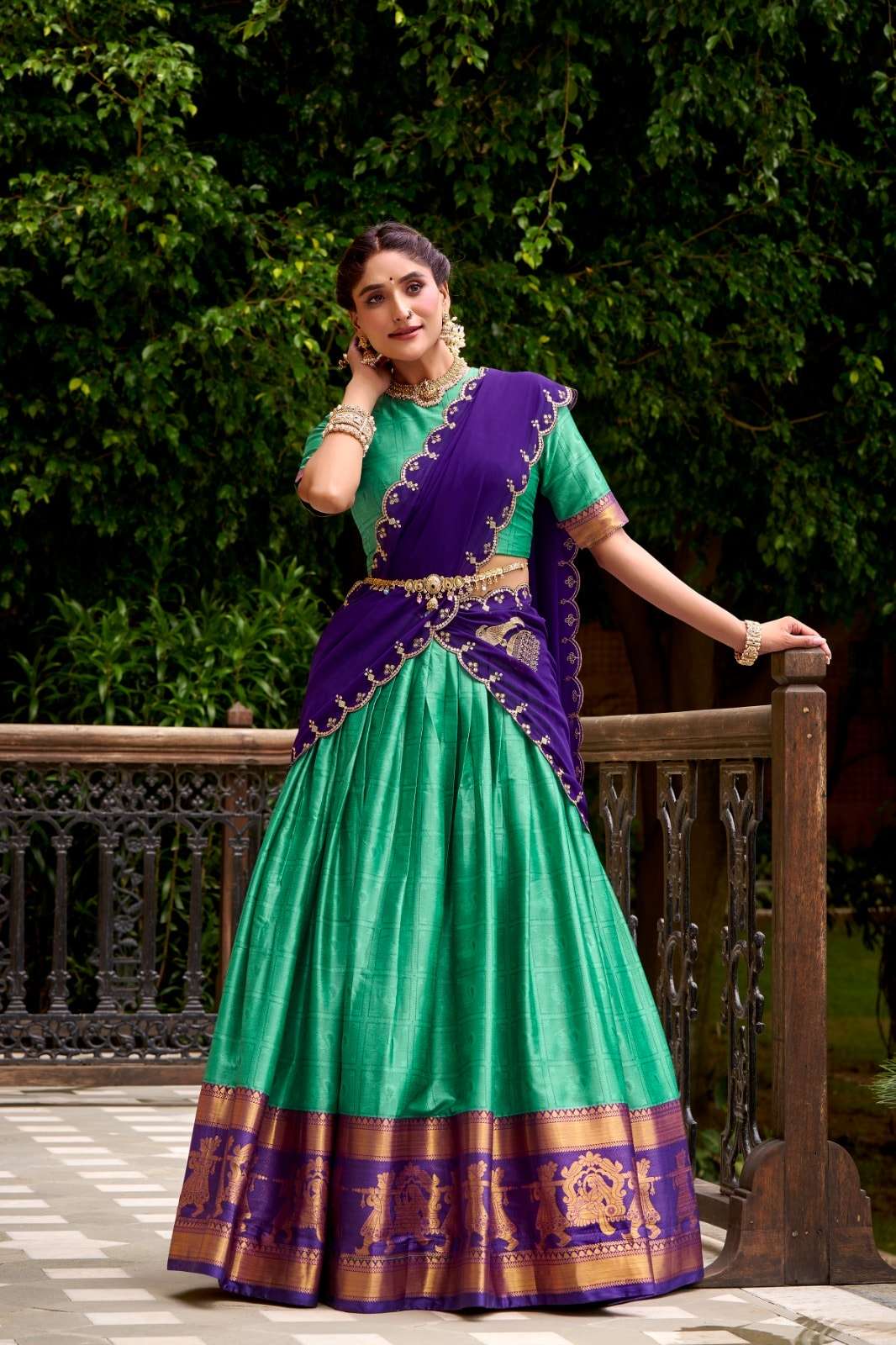 2028 COLOUR BY ASLIWHOLESALE DESIGNER PURE COTTON LEHENGAS-00195
