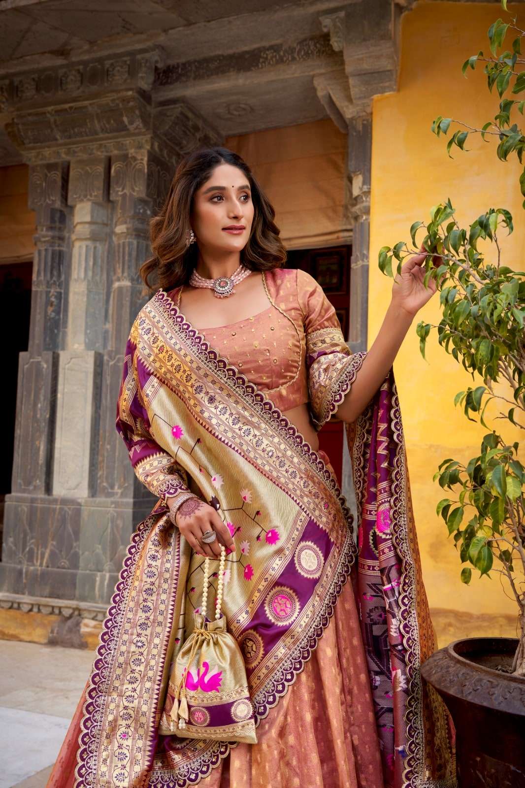 2032 COLOUR BY ASLIWHOLESALE DESIGNER PURE ORGANZA LEHENGAS-00195