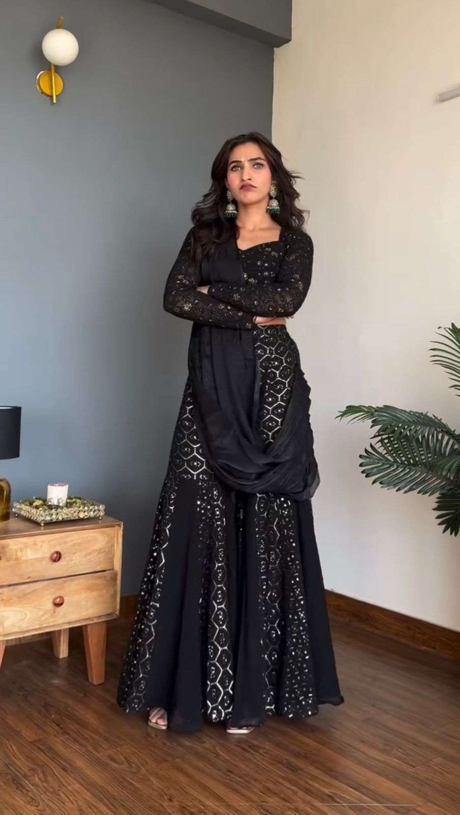 5994 HIT COLOUR BY ASLIWHOLESALE FAUX GEORGETTE THREAD WITH SEQUNCE LEHENGAS - 00242
