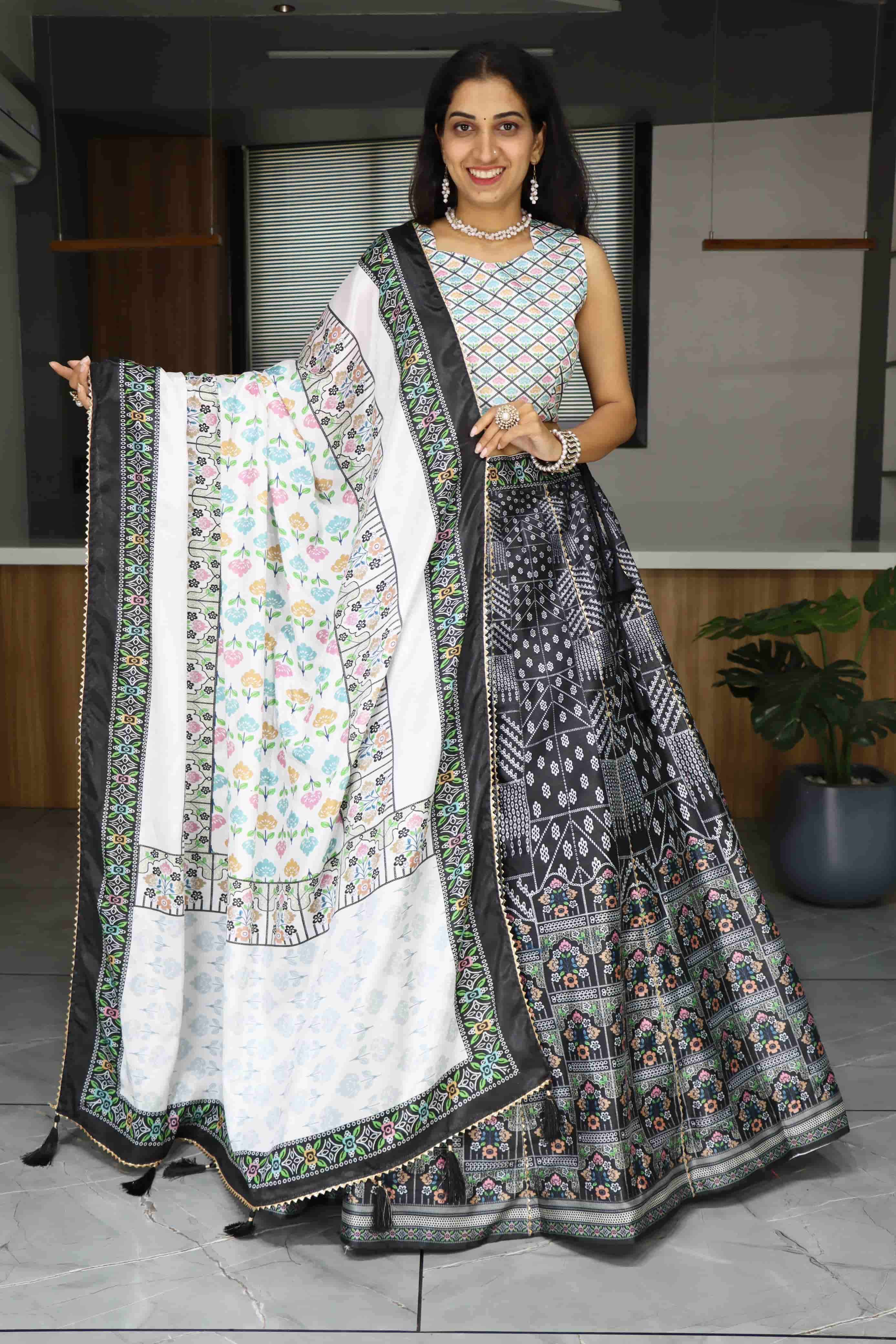 7140 COLOUR BY ASLIWHOLESALE ART SILK PRINTED PREMIUM LEHENGAS-00135