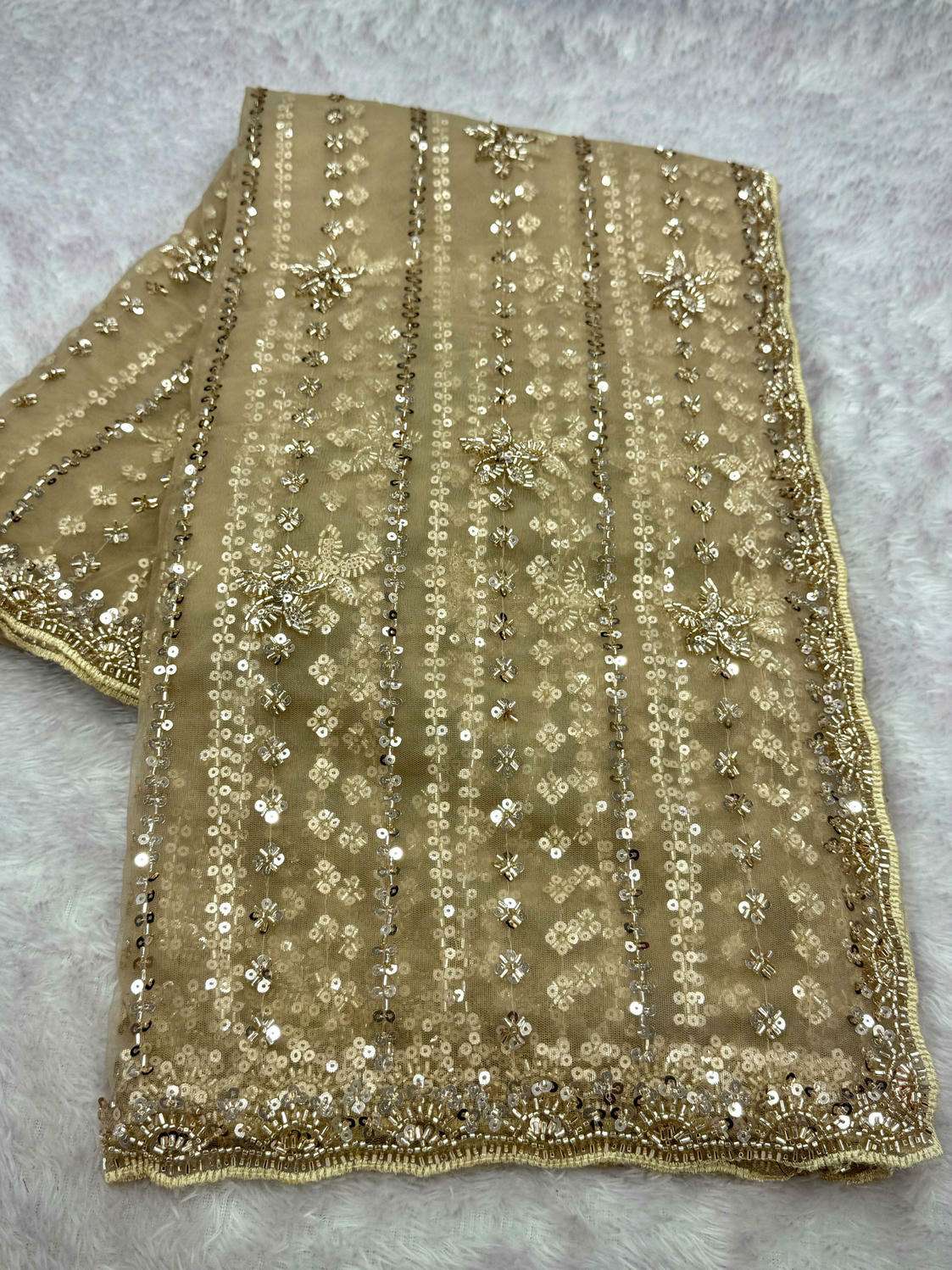 7758 COLOUR BY ASLIWHOLESALE NET HEAVY SEQUNCES WORK SAREES-00103