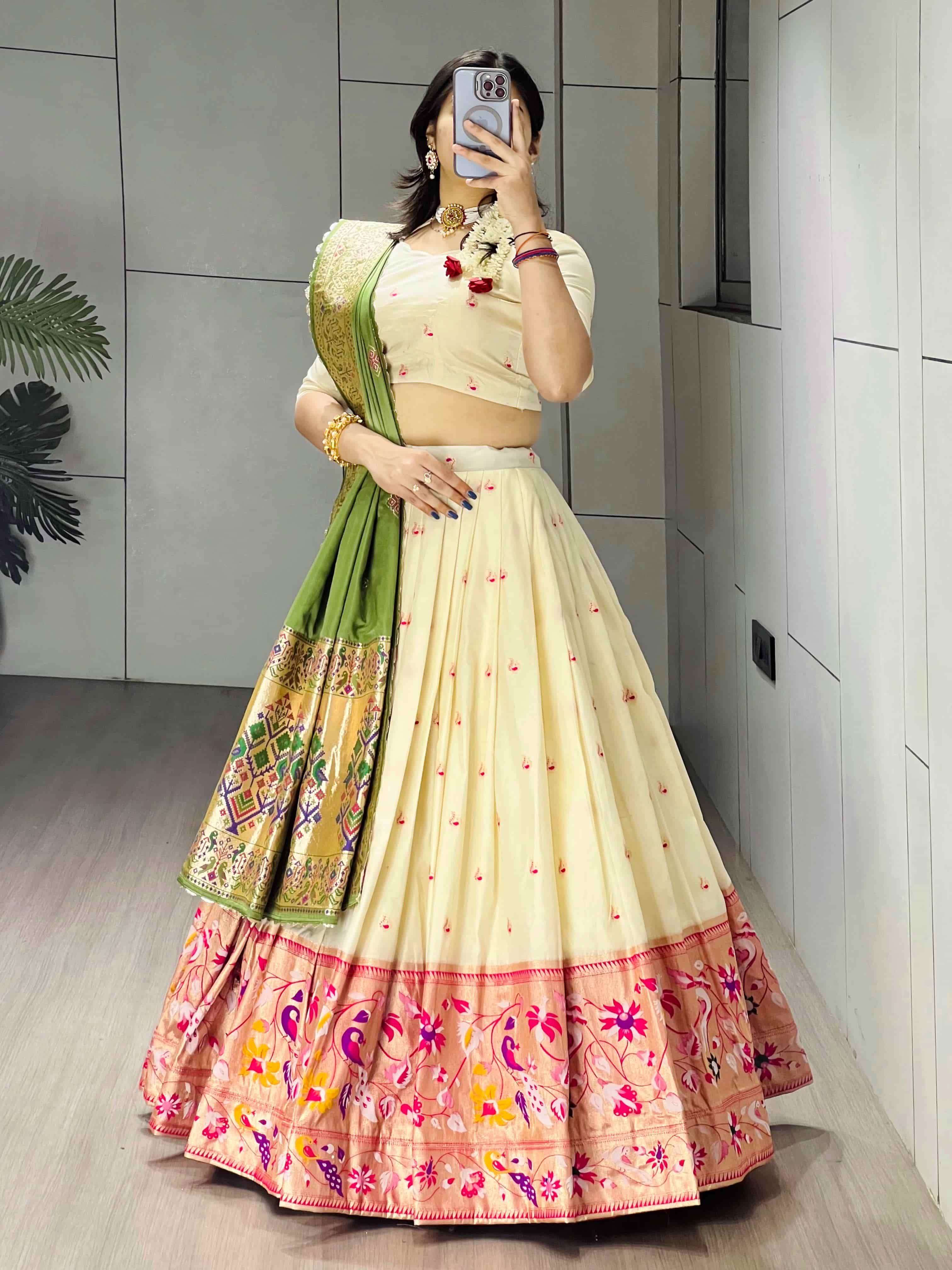 8138 COLOUR BY ASLIWHOLESALE DESIGNER PURE PAITHANI SILK LEHENGAS-00135