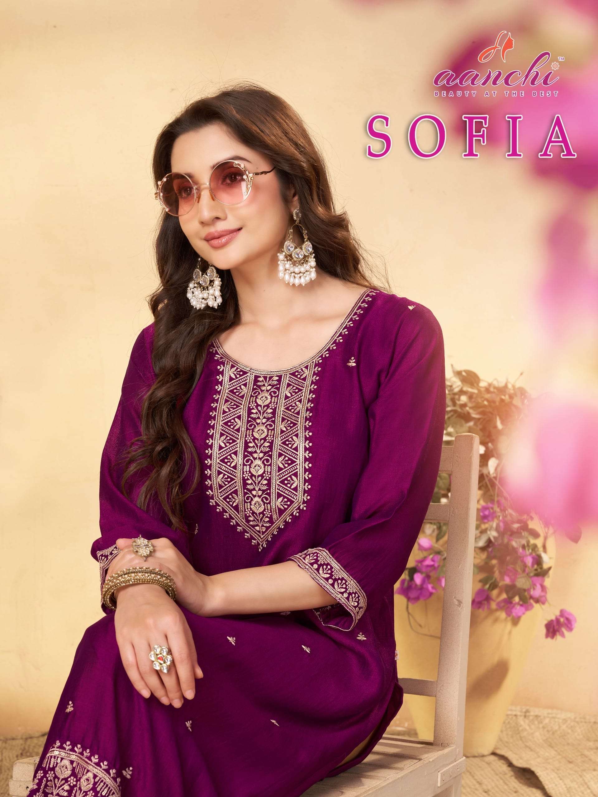 AANCHI SOFIA FANCY EMBROIDERY STITCHED KURTIS SET-00286