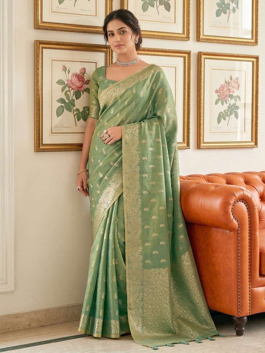 AAROHI BY ASLIWHOLESALE TISSUE SILK PREMIUM PRINTED SAREES-00281