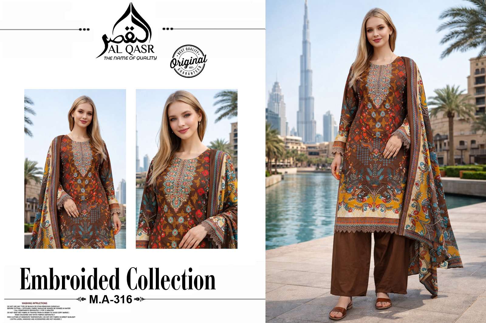 AL-QASR MA-316 RAYON PRINTED PAKISTANI STITCHED DRESSES-00245
