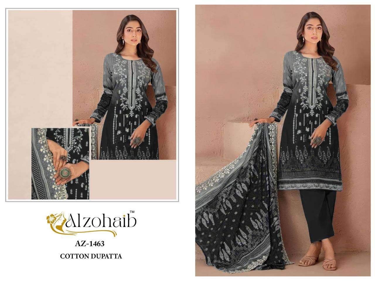 ALZOHAIB AZ-1462 OR 1463 SERIES PURE COTTON EMBROIDERY DRESSES-00062